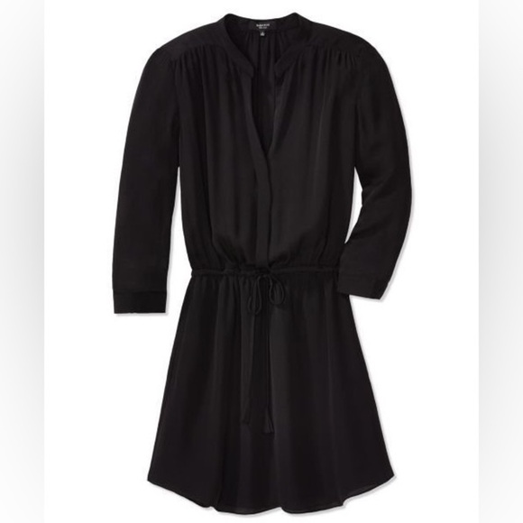 Aritzia Babaton black Bennett silk shirt dress - XS - Picture 5 of 5